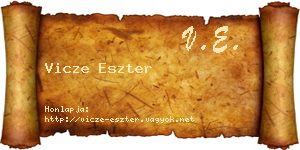 Vicze Eszter névjegykártya